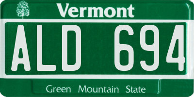 VT license plate ALD694