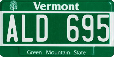 VT license plate ALD695