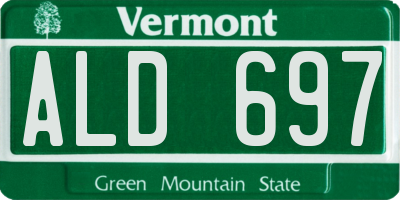 VT license plate ALD697