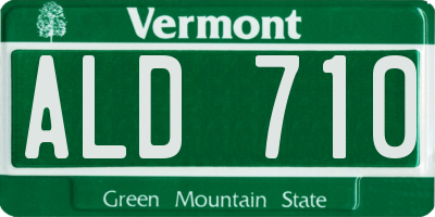 VT license plate ALD710