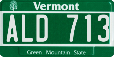VT license plate ALD713