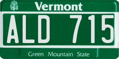 VT license plate ALD715