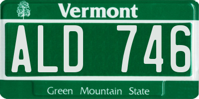 VT license plate ALD746