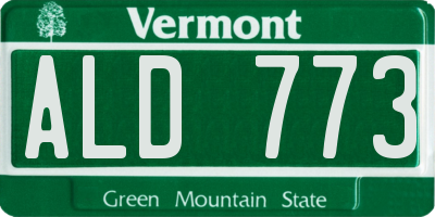 VT license plate ALD773