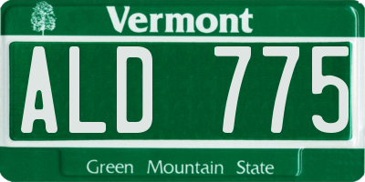 VT license plate ALD775