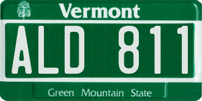 VT license plate ALD811