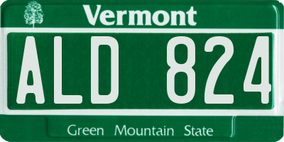 VT license plate ALD824