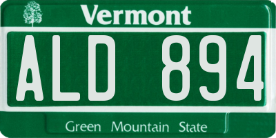 VT license plate ALD894