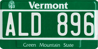 VT license plate ALD896