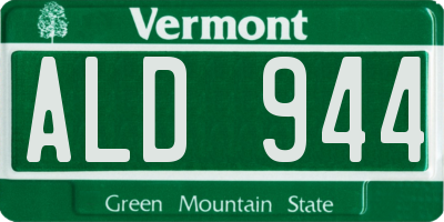 VT license plate ALD944