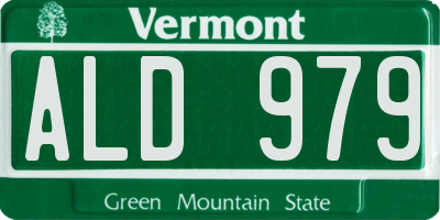 VT license plate ALD979