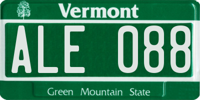 VT license plate ALE088