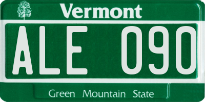 VT license plate ALE090