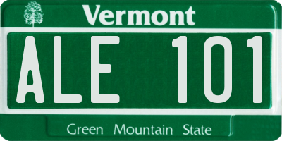 VT license plate ALE101