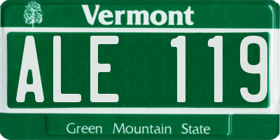 VT license plate ALE119