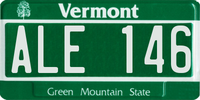 VT license plate ALE146