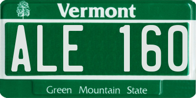 VT license plate ALE160