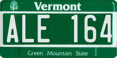 VT license plate ALE164
