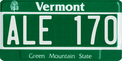 VT license plate ALE170