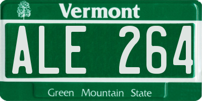 VT license plate ALE264