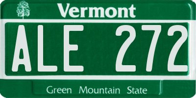 VT license plate ALE272