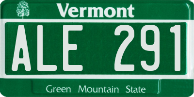 VT license plate ALE291