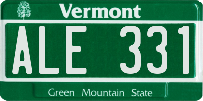 VT license plate ALE331