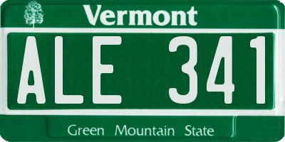 VT license plate ALE341