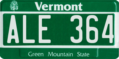 VT license plate ALE364