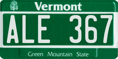 VT license plate ALE367