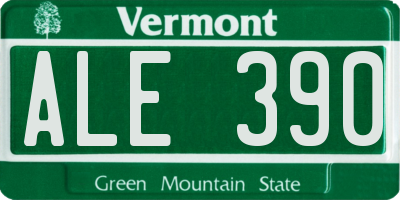 VT license plate ALE390