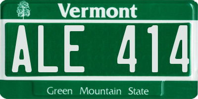 VT license plate ALE414