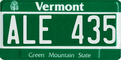 VT license plate ALE435