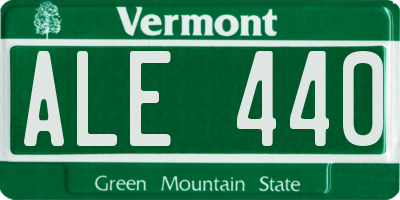 VT license plate ALE440