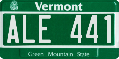 VT license plate ALE441