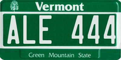 VT license plate ALE444
