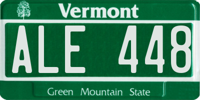 VT license plate ALE448