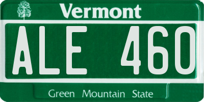 VT license plate ALE460