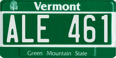VT license plate ALE461
