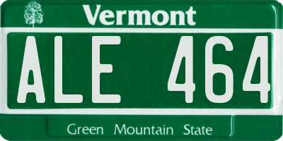 VT license plate ALE464