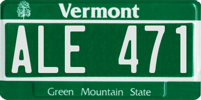VT license plate ALE471