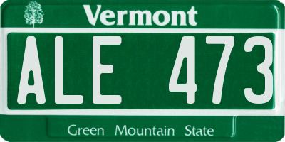 VT license plate ALE473