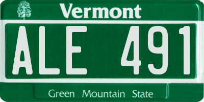 VT license plate ALE491
