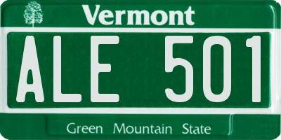 VT license plate ALE501
