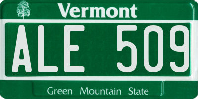 VT license plate ALE509