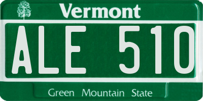VT license plate ALE510