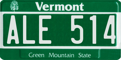 VT license plate ALE514