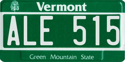 VT license plate ALE515