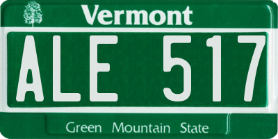 VT license plate ALE517