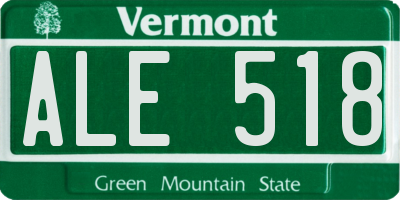 VT license plate ALE518